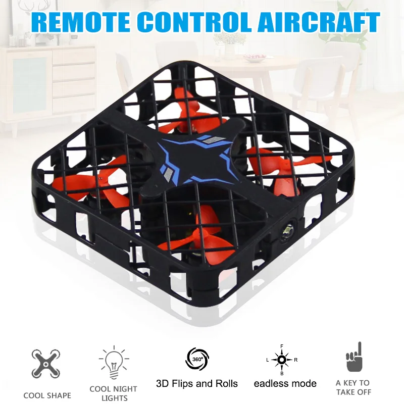 

1602 Box Flyer 2.4G 4 Axises Gyro 3D Flip RC Helicopter Mini RC Quadcopter Drone S7JN