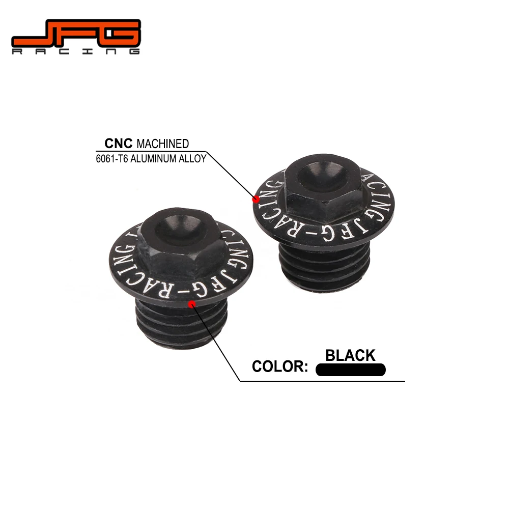 

Motorcycle Universal Aluminum 2PCS M8 x 1.25 Mirror Hole Plugs Screw For KTM YAMAHA SUZUKI KAWASAKI HONDA