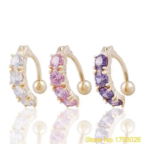 Модные хрустальные стразы для девочек пупырчатое кольцо пирсинга тела 4TK2|body