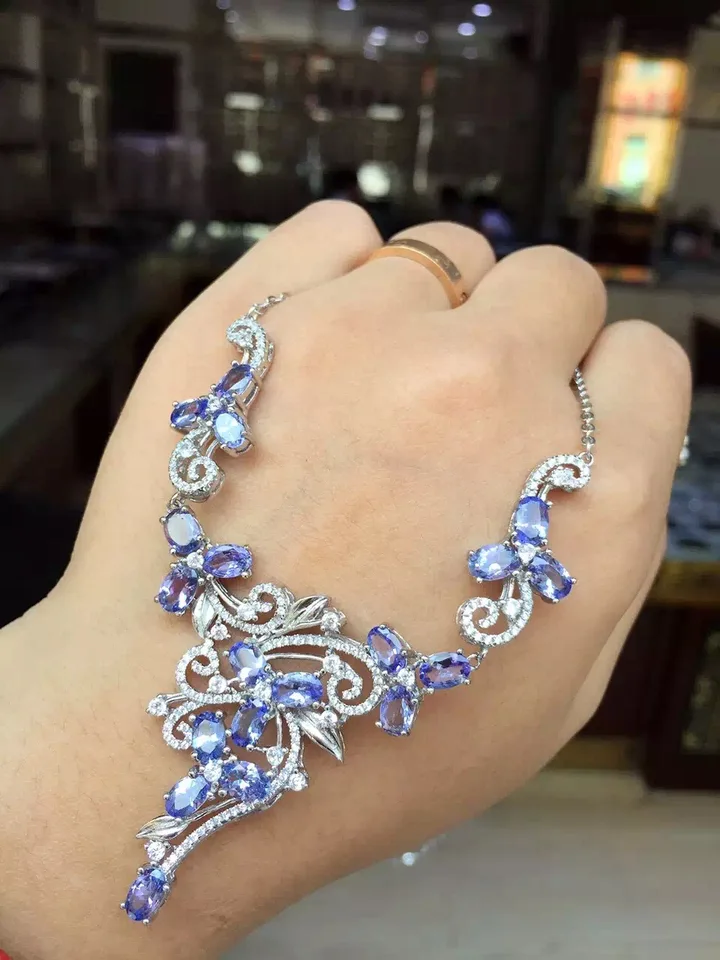 GemStoneKing天然タンザナイト1.35ct シルバー925 ネックレス GemStoneKing天然タンザナイト1.35ct シルバー925 ネックレス