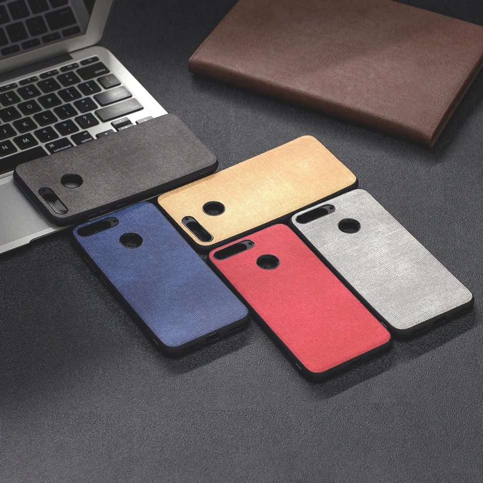Denim Fabric Texture Soft TPU Case Phone Back Cover Coque Funda Capa for HUAWEI Y5 Y6 P Smart Plus 2018 nova 3i Honor 7A 7C 8C |