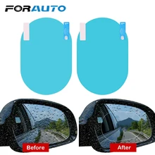 2PCS/Set Anti Fog Car Mirror Window Clear Film Anti-glare Car Rearview Mirror Protective Film Waterproof Rainproof Car Sticker