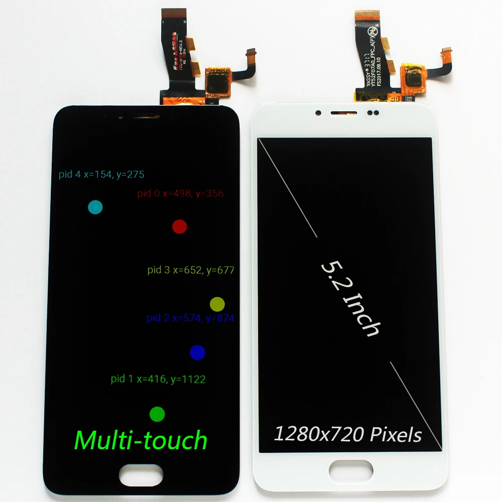 Протестированный ips 5,2 дюймовый сенсорный экран для Meizu M5/M5 mini M611D M611Y M611A M611H ЖК-дисплей дигитайзер сборка мультитач
