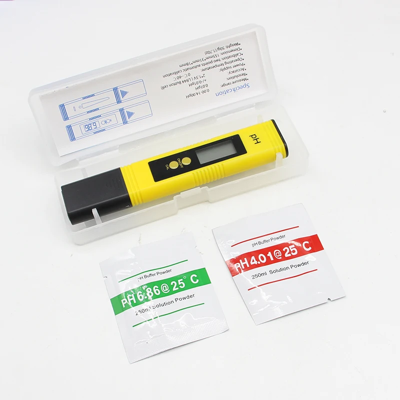 

PH TESTER Accuracy 0.01 Digital PH Meter Tester for Water Food Aquarium Pool Hydroponics Pocket Size PH Tester Large LCD Display