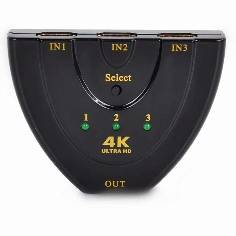 Горячая Распродажа 4K* 2K 3D Mini 3 порта HDMI переключатель 1.4b 4K Коммутатор HDMI разветвитель 3 в 1 выход порт концентратор для DVD HDTV Xbox PS3 PS4 1080P