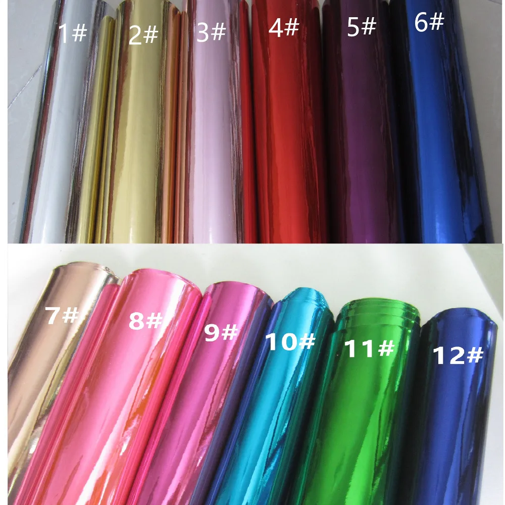 

A4 sheet 8"X11.8" plain mirror PU leather fabric highlight mirror synthetic leather material for hair bows bags 1pieces F0240