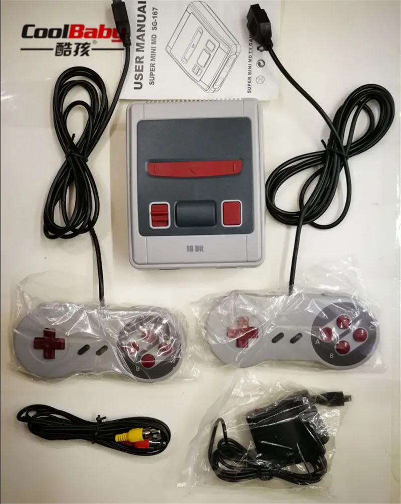 DHL 30 шт./лот Новинка Sega MD16 SG 167 супер мини MD игровой консоли 16 бит игры Встроенный
