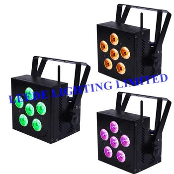 

(10pcs+1rechargeable case)6X18W rgbwauv 6 in 1 battery Powered wireless led par can light