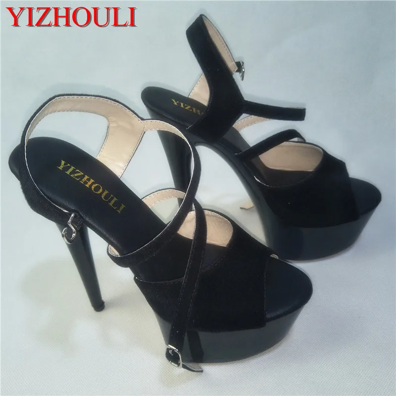 

New sexy shoes after cross department with 15cm over the stiletto heel sandals big yards women's shoes