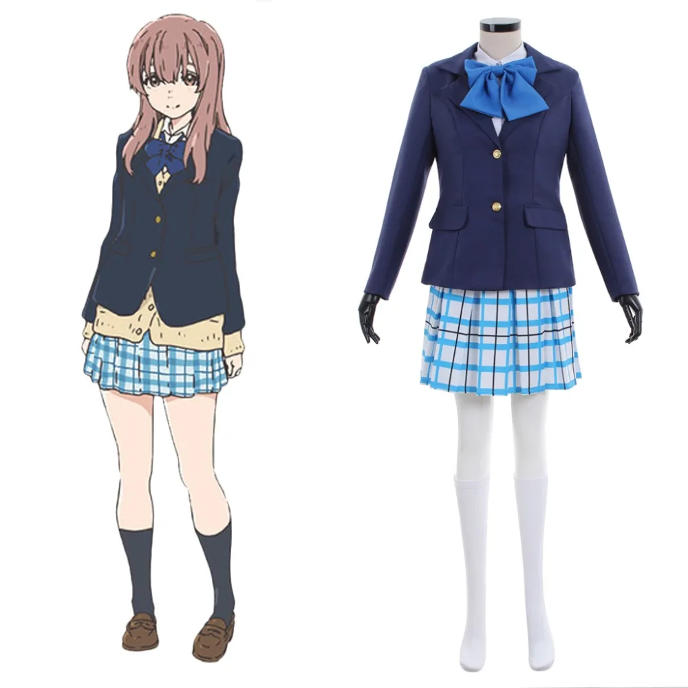 

Anime A Silent Voice Costume The Shape Of Voice Koe no Katachi Nishimiya Shouko Cosplay Costume Girls School Uniform L320