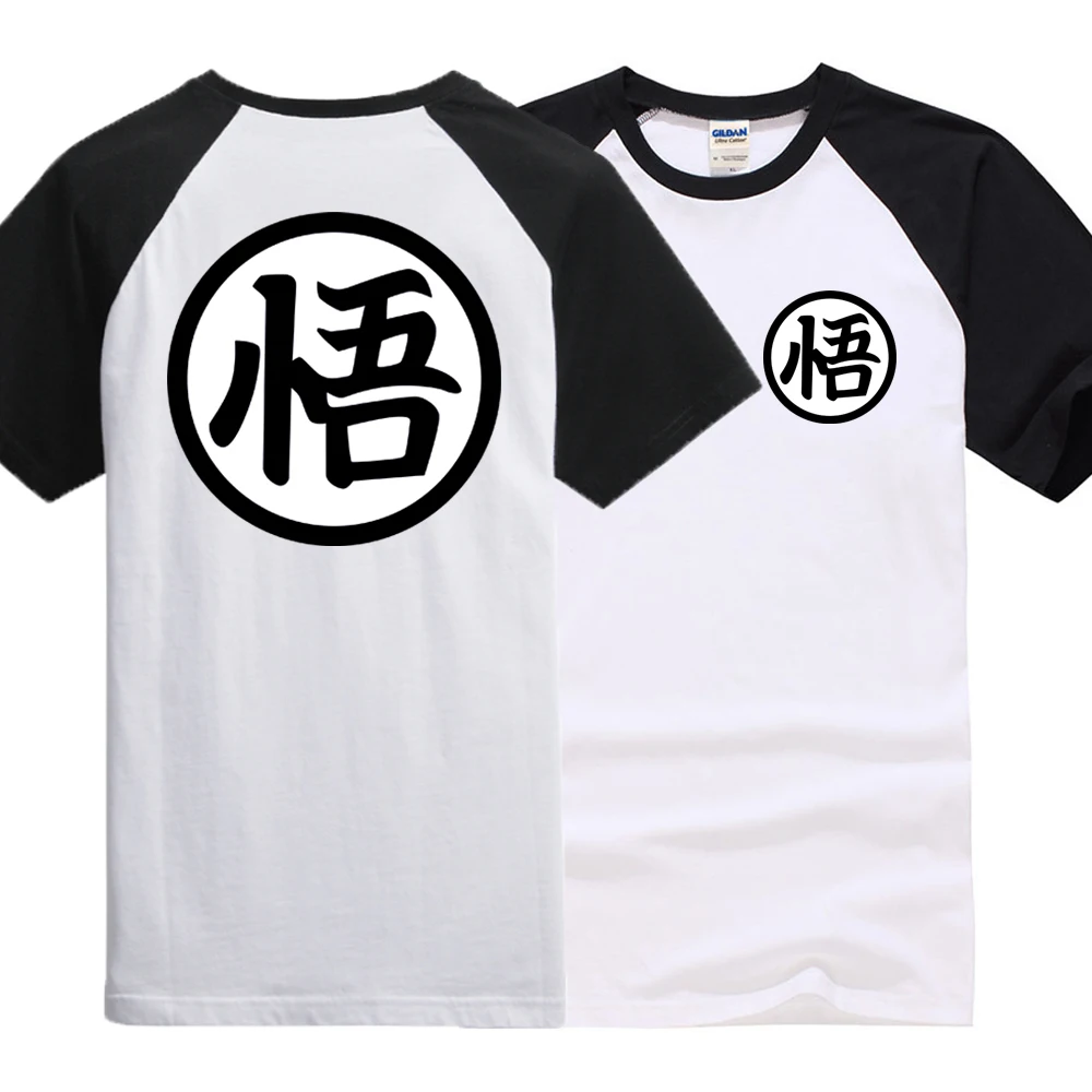 Dragon Ball Z brand clothing raglan sleeve Vegeta Goku cotton t shirt