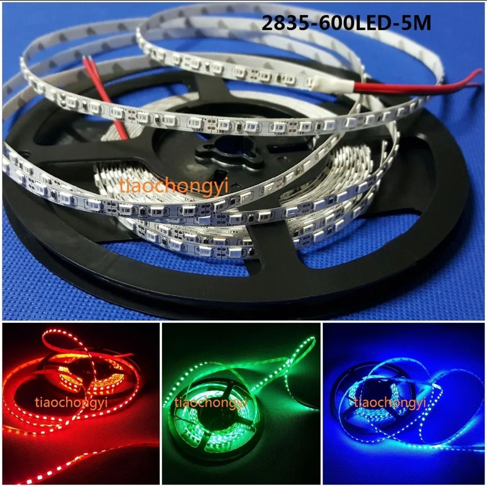 

16Ft 5M Warm White Red Green Blue SMD 2835 600LEDs Strip DC12V Super Bright