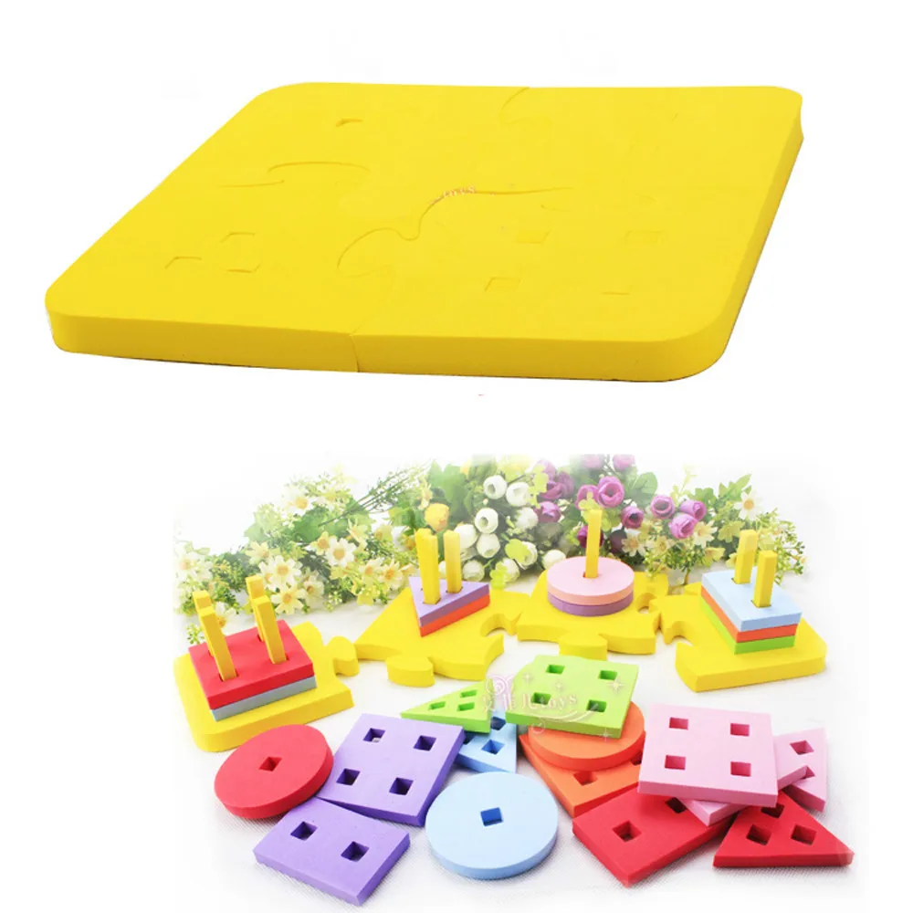 

Baby educational toy Eva foam material multicolour geometry building blocks toys 38 pcs a set