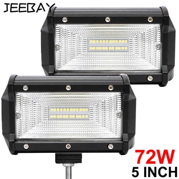 

72W 5 Inch Led Work Light LED Bar For Offroad Car 4WD Truck Tractor Boat Led Light Bar 3D For JEEP SUV UAZ Truck Tractor Light