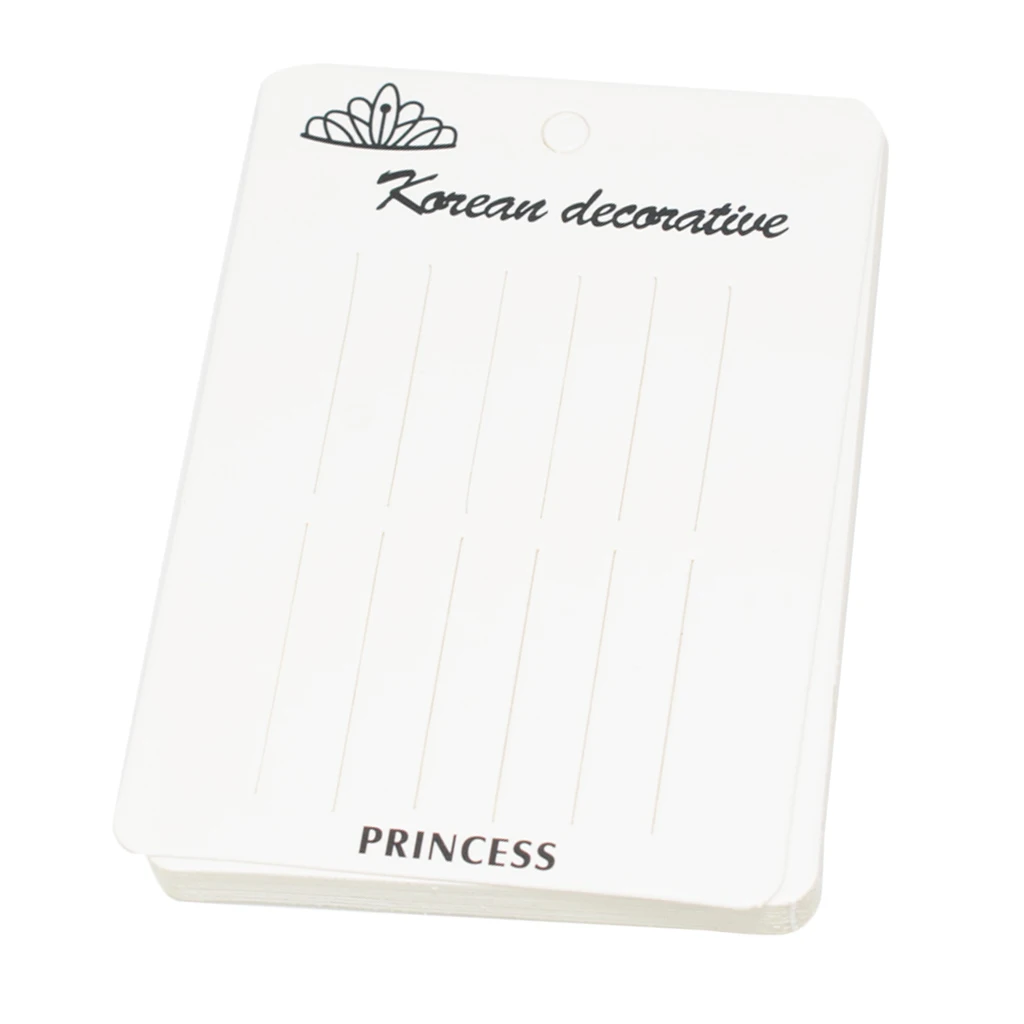 20pcs Hair Clip Card Paper Jewelry Display Cards Paper Cardboard Hair Accessory Cards Blank Hairpin Hair Band Packaging Cards