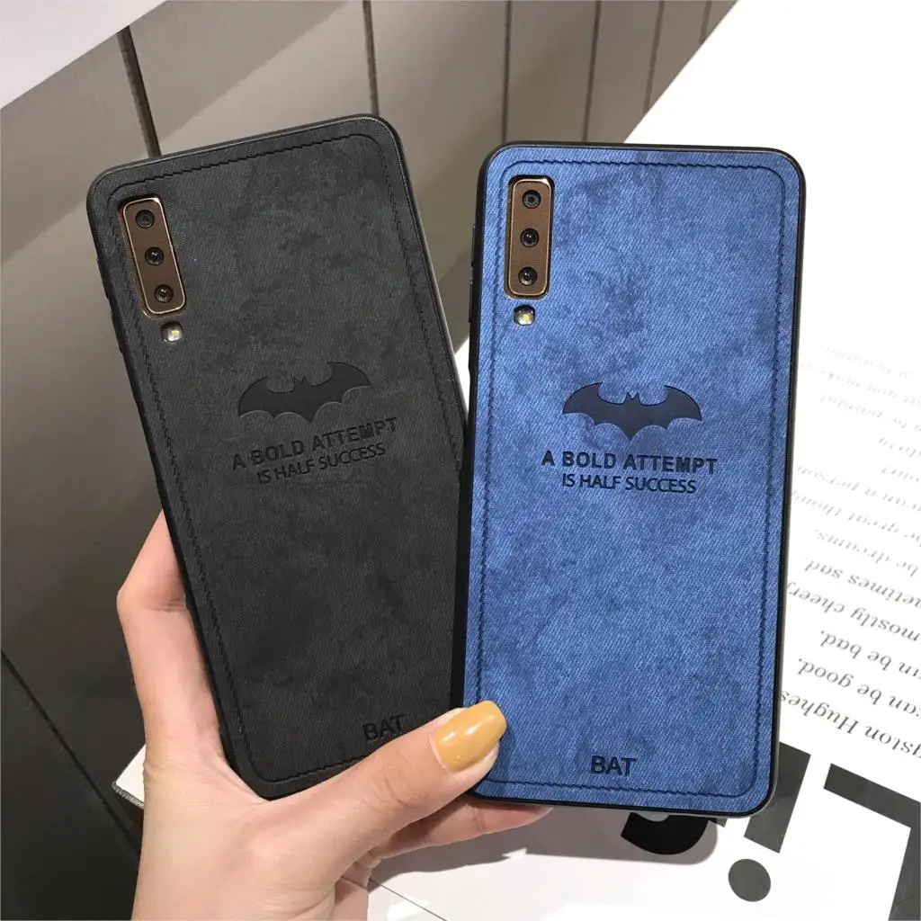 Тканевый чехол для телефона с летучей мышью huawei Honor 10 Lite 9 8 7C Y6 Prime Y7 Y9 2018 P Smart 8X 7X Note