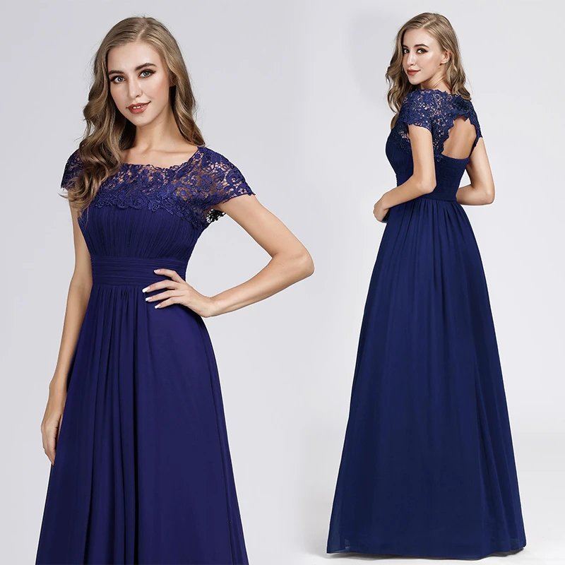 Plus Size Evening Dresses Long Appliques Pleated Chiffon Abendkleider Elegant Cheap EB23999 Open Back Lace robe de soiree Women Plus Size Evening Dresses Long Appliques Pleated Chiffon Abendkleider Elegant Cheap EB23999 Open Back Lace robe de soiree Women