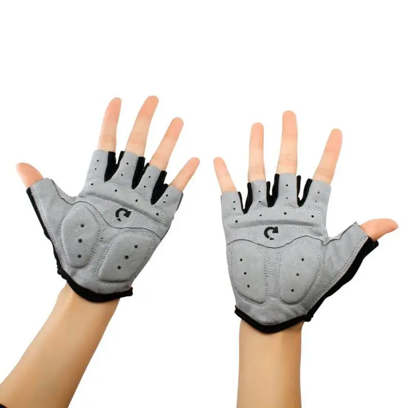 Мужские и женские противоскользящие Гелевые перчатки для бега на пол пальца, перчатки для велоспорта, бега, спорта, мотоцикла, MTB, шоссейного велосипеда, перчатки для бега