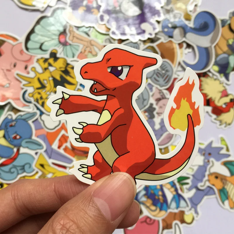 80 шт./лот Не Повторяйте ПВХ Наклейка Пикачу Pokeball Аниме стикеры Ha Ноутбук Наклейки