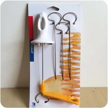 

1 set Potato Spiral Cutter Slicer Spiral Potato Chips PRESTO 4spits Potato Tower Making Shredder Cooking Tools