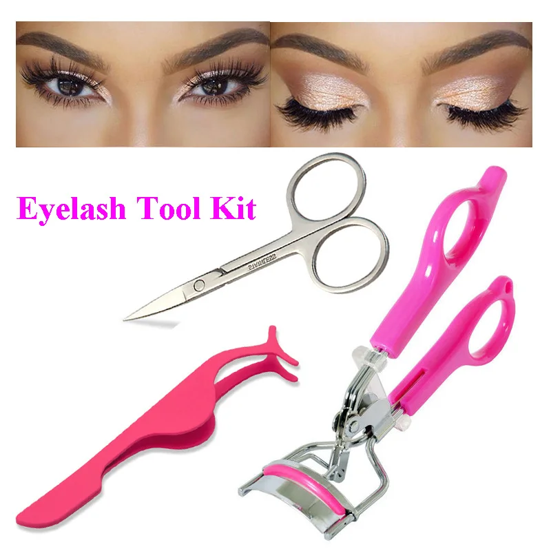 

1 Set Eyelash Extension Kits Set Eyelash Curler Eyelash Extension Tweezers Eye Lash Applicator Eyebrow Scissor Makeup Tools Kit