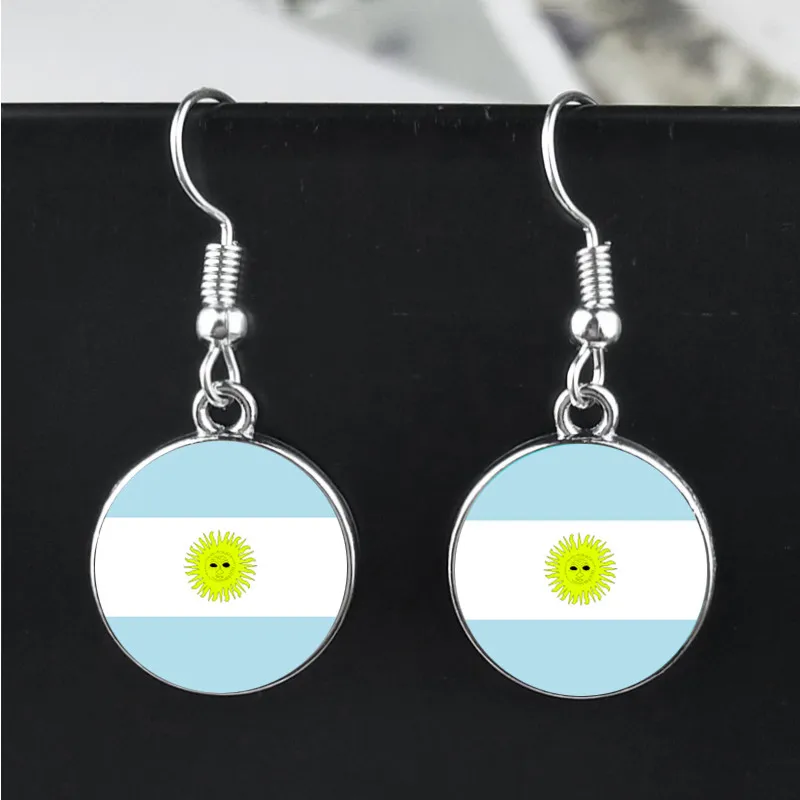

Suteyi Fashion National Flag Drop Earrings Argentina Australia Brazil Peru Chile Hook Earrings For Women Party Gifts Jewelry