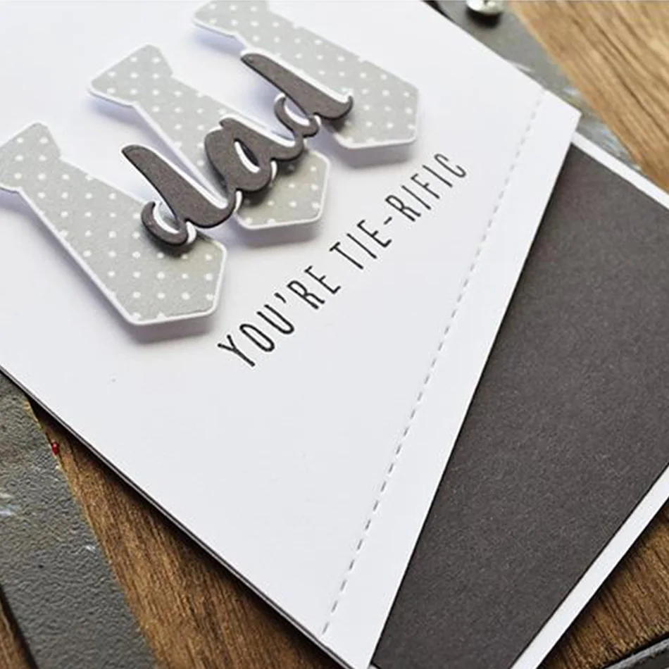 

Dad Tie Metal Cutting Dies Men Tie Dies for Scrapbooking Card Making Album Embossing Crafts Stencil Craft Die Cut New