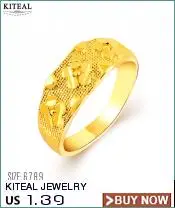 KITEAL 24k цвет золотистый; Размеры 6, 7, 8, 9, женские обручальные кольца в простом стиле цвет чистого золота ANEL de Ouro ювелирные изделия