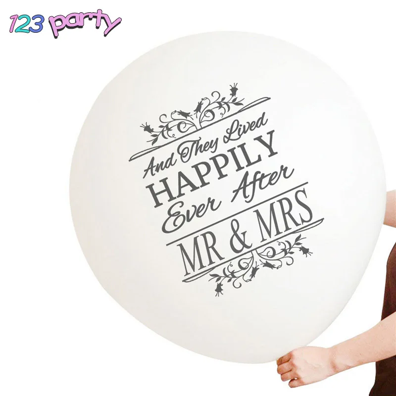 

36inch White Mr Mrs Latex Balloons Link Love Foil Helium Balloons Valentine Day Wedding Party Decor Bridal Shower Event