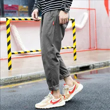 Мужские повседневные штаны-шаровары высокого качества в стиле хип-хоп однотонные базовые Карманы Уличная мода для мужчин s треники из хлопка брюки, подходящие для любого размера A5238