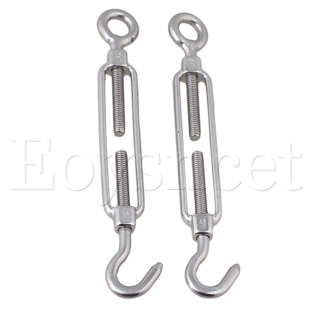 

2pcs Hook & Eye Turnbuckle M12 Stainless Steel 304 With Working Magnetic