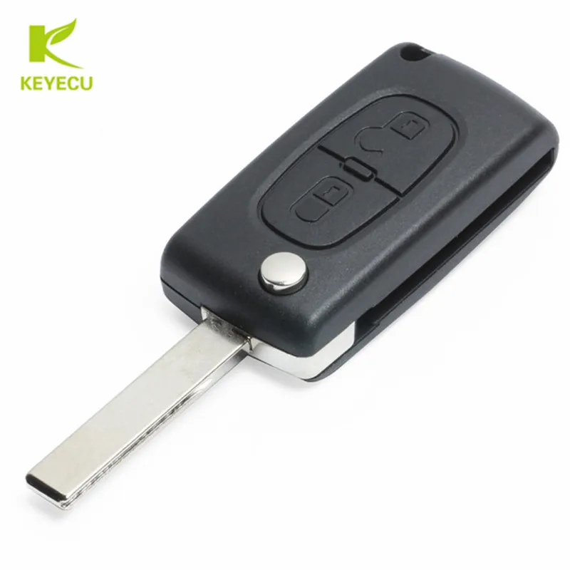 KEYECU удаленное Ключи брелок 2 кнопки 433 МГц ID46 для peugeot 207 307 308 407, Citroen, C2 C3 05-11(0536 модель - Количество кнопок: HU83