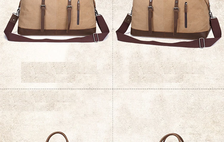 LeTrend Новый большой емкости холст Портативный Чемодан Для мужчин сумки на ремне ретро классический дорожная сумка Винтаж Для Мужчин's Сумки