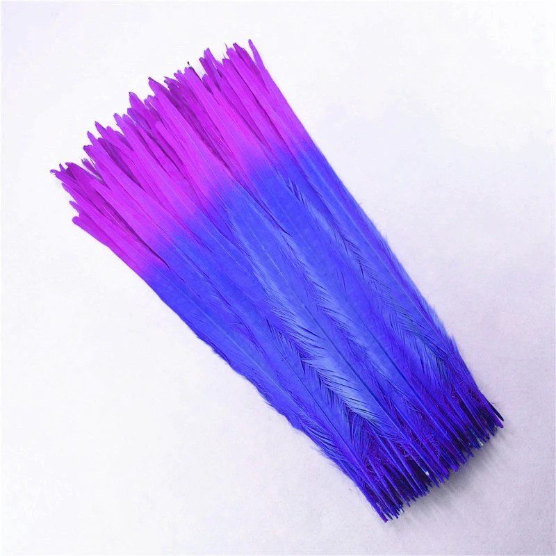 

100Pcs/lot 40-45CM 16-18inch Two Colors Beautiful Pattern Ringneck Pheasant Tails Feathers for Crafts Carnival Decoration Plumes