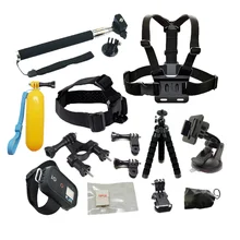 Gopro accessories Set Case Tripod Chest Wrist Remote Strap Mount Monopod for GoPro Session go pro SJCAM SJ4000 xiaomi yi Camera