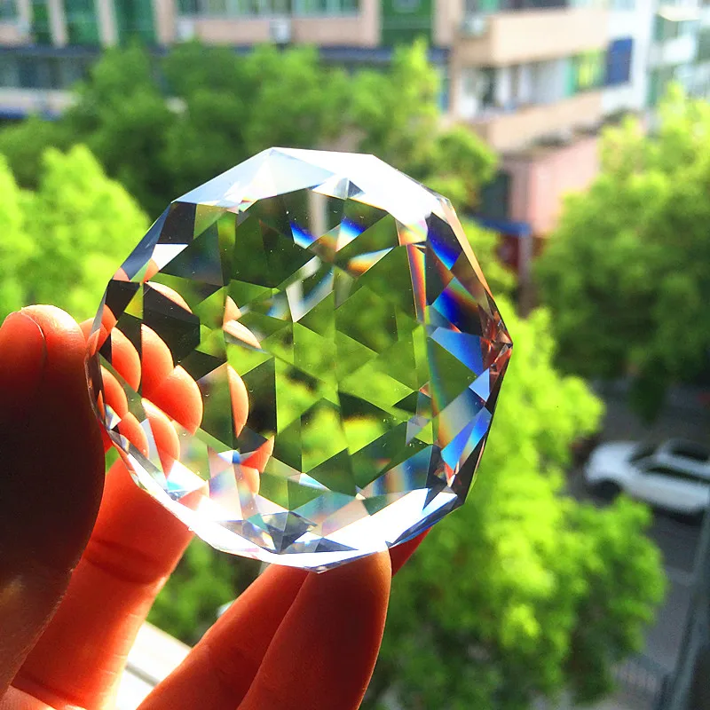 2ppcs/lot 60mm Clearfaceted Crystal Chandelier Parts Pendant Prisms Lighting Ball Clear