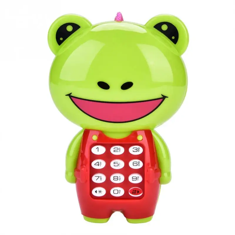 Новый электронный игрушечный телефон для детей с милыми животными, музыкальное звучание многофункциональный сотовый телефон колокольчик