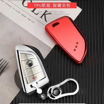 

Soft TPU Car Key Case Key Cover Key Shell Protector for BMW X5 F15 X6 F16 G30 7 Series G11 X1 F48 F39 Accessories Car Styling