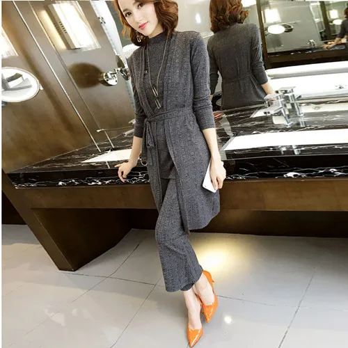 

Korean fashion large size women new spring Western style three-piece tide