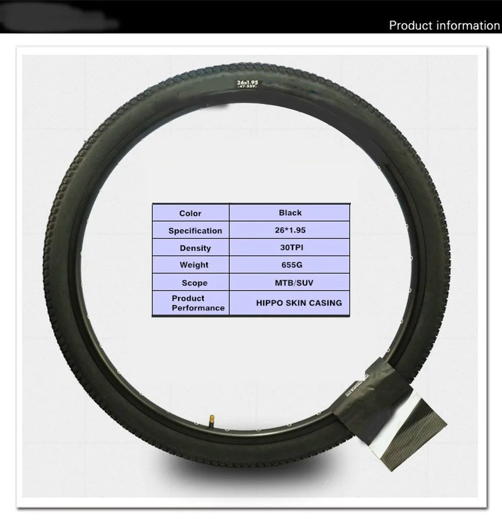 26*1,95 30TPI горный велосипед, горный велосипед, беговые бегемоты, износостойкие шины