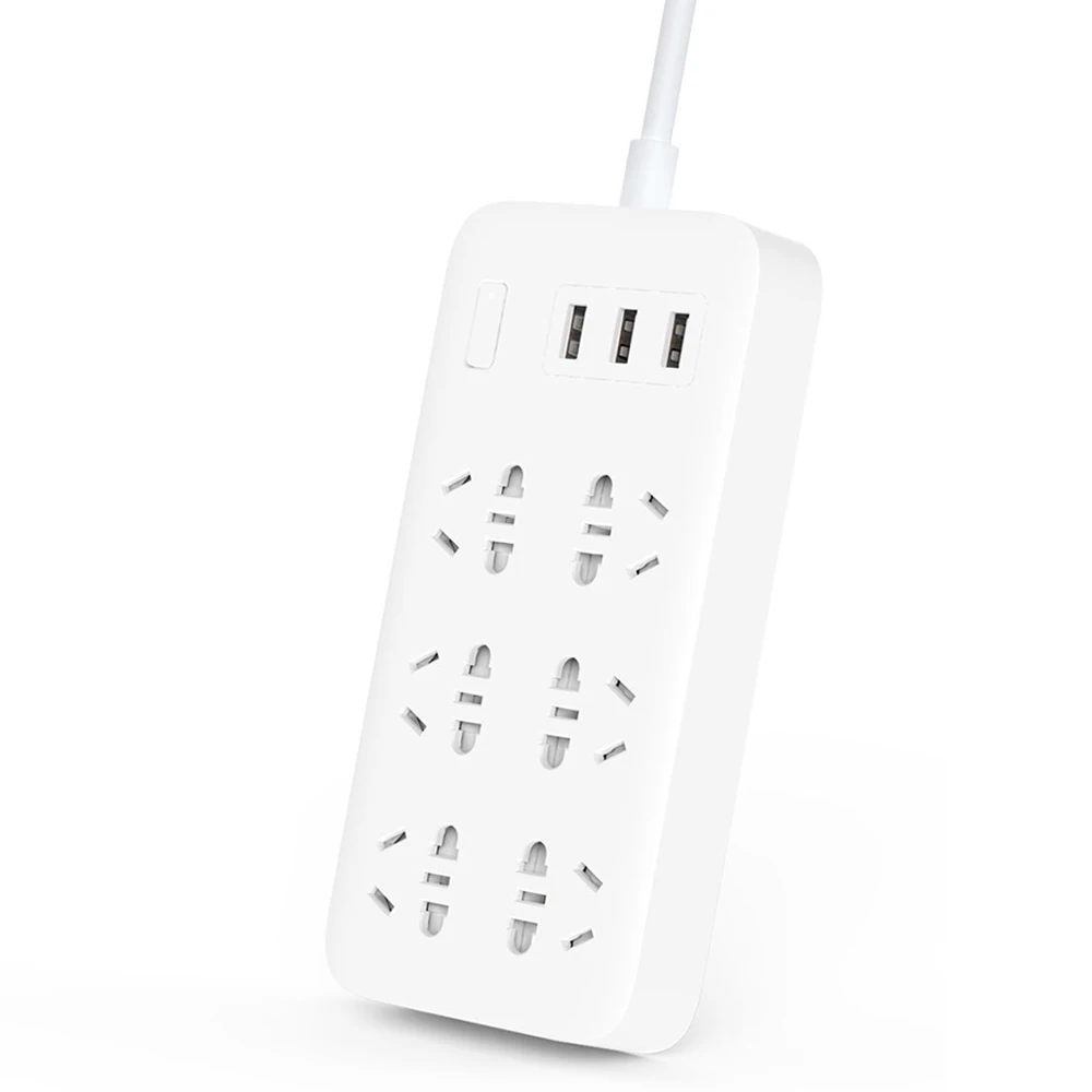 Oringinal Xiaomi MiJia power Strip 2A Быстрая зарядка 3 USB удлинитель 6 Стандартный гнездовой адаптер многофункциональные розетки