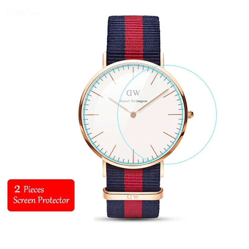 2PCS Tempered Glass For Daniel Wellington Watch 2.5D
