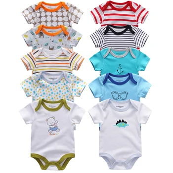 5pcs Baby Clothes 2019 Baby Rompers Cotton Infant short Sleeve Jumpsuits Boy Girl Summer Baby clothing set