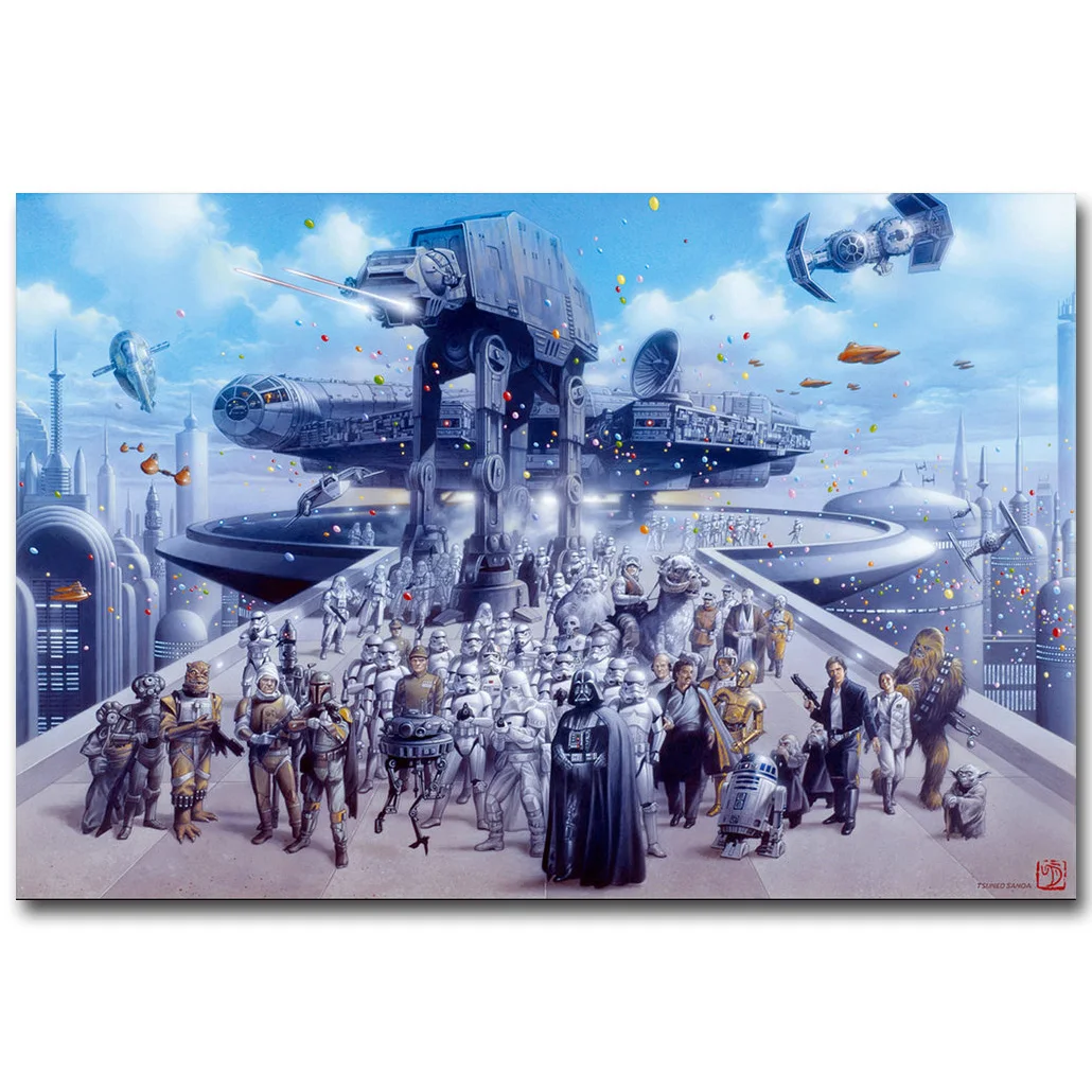 Skywalker Star Wars Episode 7 The Force Awakens Movie Silk Poster 13x20inch