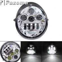 Motorcycle LED Front Headlight Headlamp for Harley V-Rod VRSC VRSCA VRSCB VRSCF VRSCSE VRSCR VRSCX VRXSE 1pcs x chrome led headlight for harley davidson v rod vrod headlight vrsc v rod led headlight motorcycle aluminum headlight