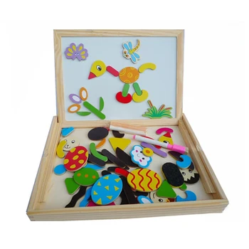 

WOTT Best Sale Fantastic Wooden Easel Magnetic Doodle Drawing Board Drawing Blackboard Toy For Children