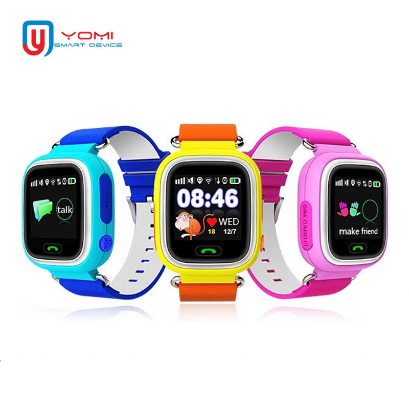 

Kids GPS Smart Watch Q90 Support SIM Card Touch Screen GPS WIFI locating Remote control Android Watch Clock for Baby Girls