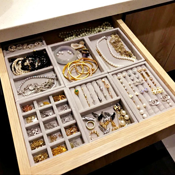 Aliexpress New Drawer Diy Jewelry Storage Tray Ring New Drawer Diy Jewelry Storage Tray Ring Bracelet Gift Box Jewellery Organizer Earring Holder Small Size Fit Most Room E