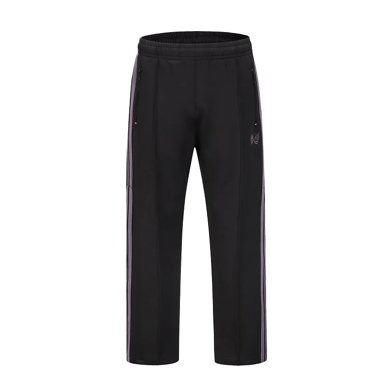picture color QoolXCWear новые японские дизайнерские фиолетовые полосатые спортивные штаны с вышивкой бабочки свободные спортивные штаны хип хоп Уличная одежда - Цвет: picture color