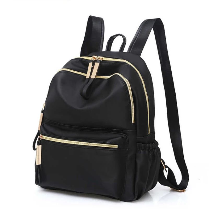 2018 Повседневное Оксфорд рюкзак женский, черный Водонепроницаемый нейлон школьные сумки для девочек-подростков высокое качество модная